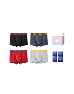 Мужские трусы боксеры 4 шт, светло-серый Lee