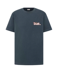 Футболка мужская синяя Dior