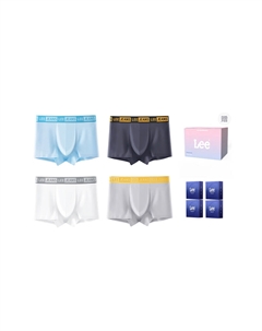 Мужские трусы боксеры 4 шт, светло-серый Lee