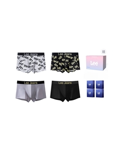 Мужские трусы боксеры 4 шт, светло-серый Lee