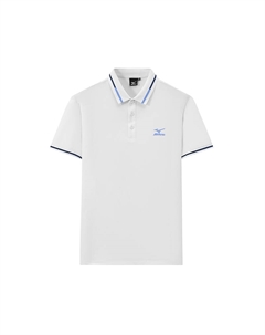 Мужская поло, белый Mizuno