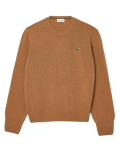 Свитшот с круглым вырезом, коричневый Lacoste