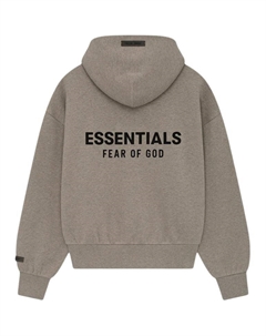 Худи на молнии, серый Fear of god essentials