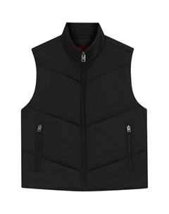 Стеганый пуховик-жилет Hugo, черный Hugo boss