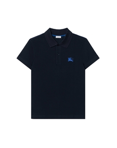 Хлопковая поло футболка, темно-синий Burberry