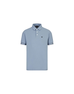 Светло-голубая поло для мужчин Emporio armani
