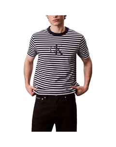 Футболка мужская синяя в полоску Calvin klein