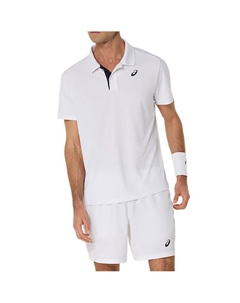 Белая поло для мужчин Asics