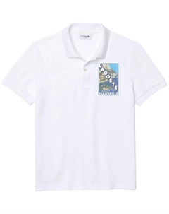 Мужская поло, белый Lacoste