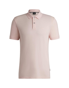 Хлопковая поло Boss, светло-розовый Hugo boss