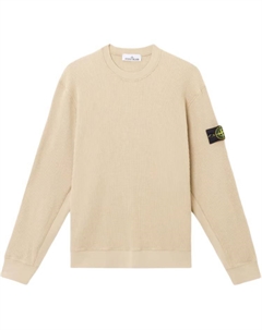 Logo Patch Crewneck Jumper, Sand Stone island