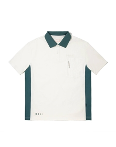 Поло мужское champagne white/ink green Li-ning