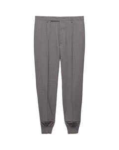 Шерстяные брюки, серый Prada