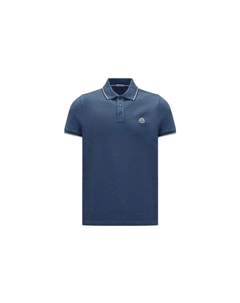 Поло мужское туманно-голубое Haze Blue Moncler