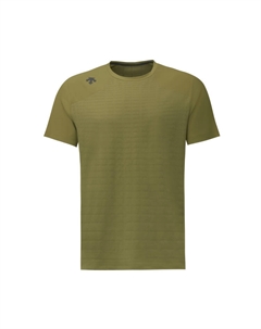 Short Sleeved Shirt Men's, оливковый Descente