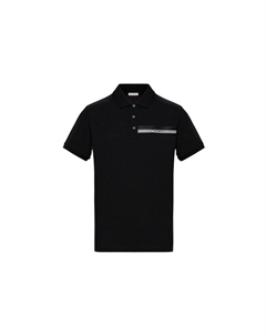 Мужская черная поло Moncler