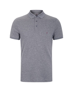 Поло с вышитым логотипом, серый Tommy hilfiger