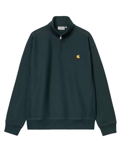 Полузип худи с логотипом, зеленый Carhartt wip