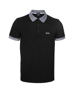 Мужская черная поло Hugo boss