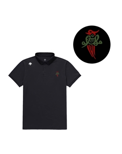 Прочная серия поло для мужчин, черный Descente