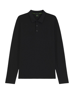 Босс длинный рукав пике поло, черный Hugo boss