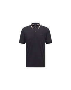 Босс поло с коротким рукавом, черный Hugo boss