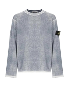 Logo Patch Crewneck Jumper, синий Stone island