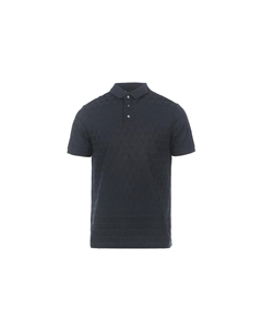 Мужская поло темно-синего цвета Emporio armani