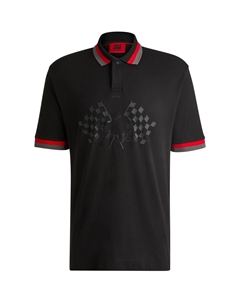 Мужская черная поло Hugo boss