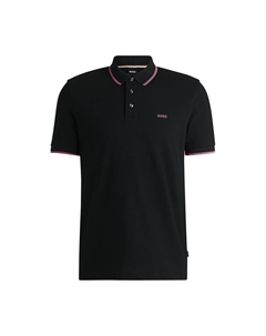 Поло с аппликацией Boss Logo, черный Hugo boss