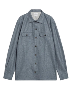 Рубашка FW25 мужская, серый Brunello cucinelli