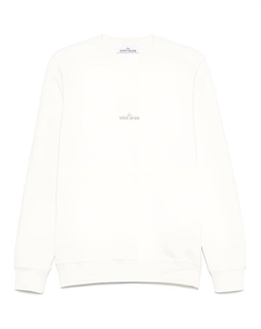 Свитшот с принтом логотипа, белый Stone island