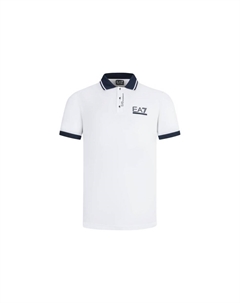 Поло EA7 SS24 для мужчин, белый Emporio armani