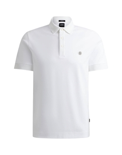 Босс поло с двойным логотипом, белый Hugo boss