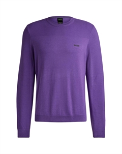 Трикотажный свитер мужской фиолетовый Hugo boss