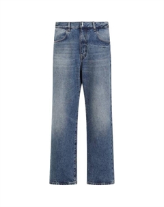 Джинсы прямого кроя с логотипом, синий Givenchy