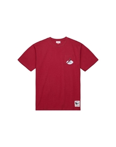 Футболка мужская кирпично-красная Mitchell ness