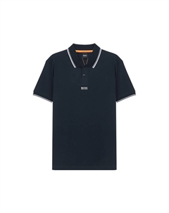 Мужская синяя поло с коротким рукавом Hugo boss