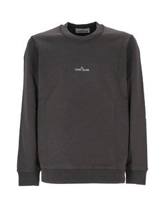 Свитшот с принтом логотипа, серый Stone island