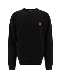 Свитшот с нашивкой-логотипом, черный Stone island