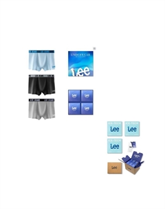 Мужские трусы боксеры упаковка 3 штуки, черный Lee