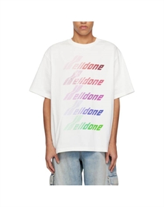 Футболка с несколькими логотипами, белый We11done