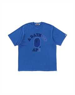 Футболка с принтом Lettering, синий A bathing ape®