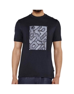 Футболка с принтом логотипа Boss, синий Hugo boss