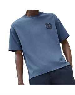 HERMES Футболка мужская синяя Hermès