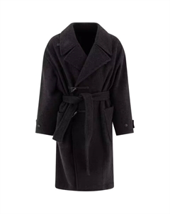 Мужское черное пальто Black Lemaire