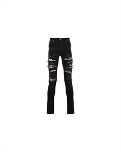 Рваные джинсы skinny, черный Amiri