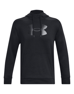 Толстовка с капюшоном UA Armor Fleece с большим логотипом HD, черный Under armour