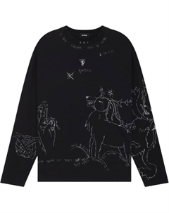 Свитшот с принтом, черный We11done