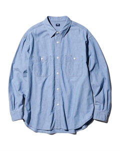 Рубашка мужская аква синий Uniqlo